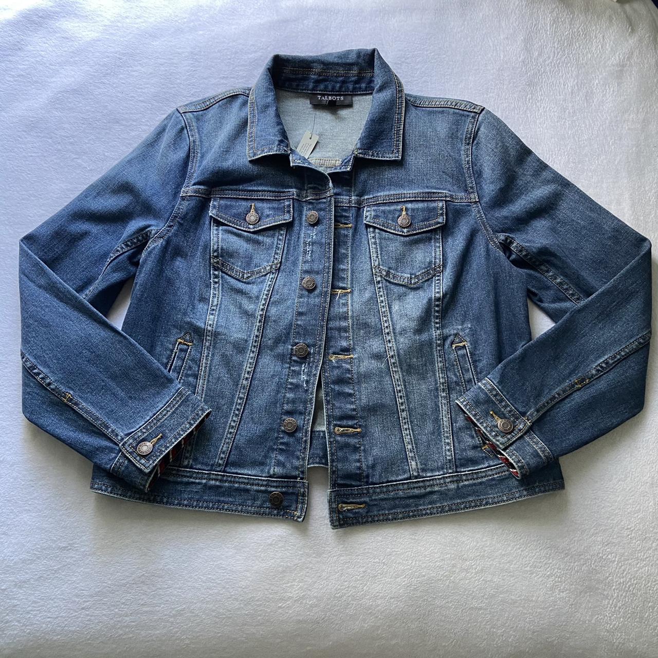 Talbots Women's Navy Jacket | Depop