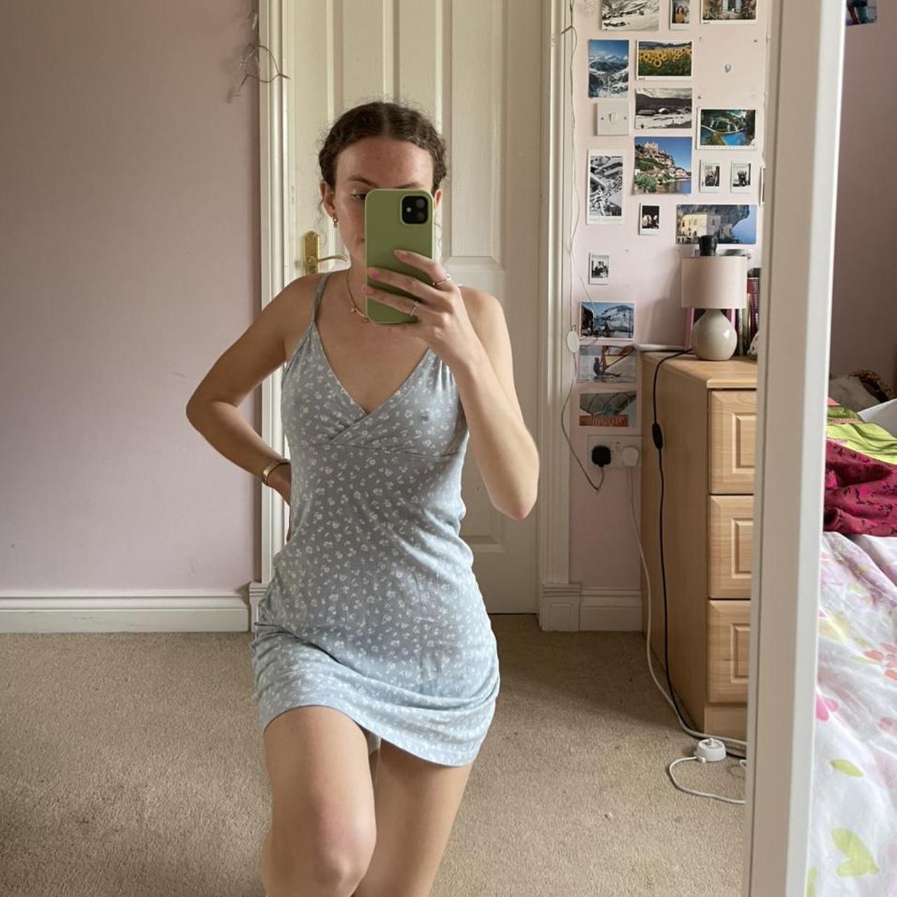 Brandy Melville Amara blue floral mini dress. One... Depop