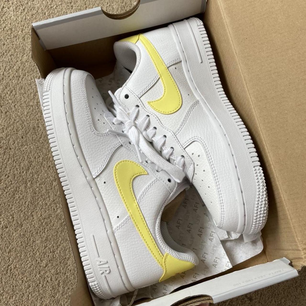 nike air force 1 white and yellow womens