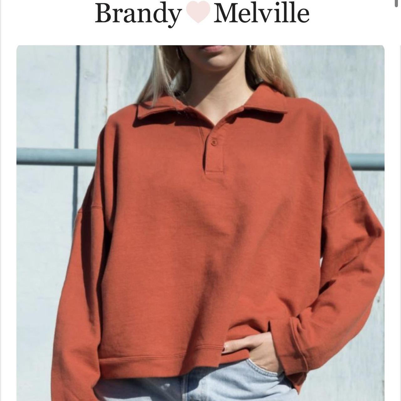 Brandy Melville burnt orange archer sweatshirt... Depop