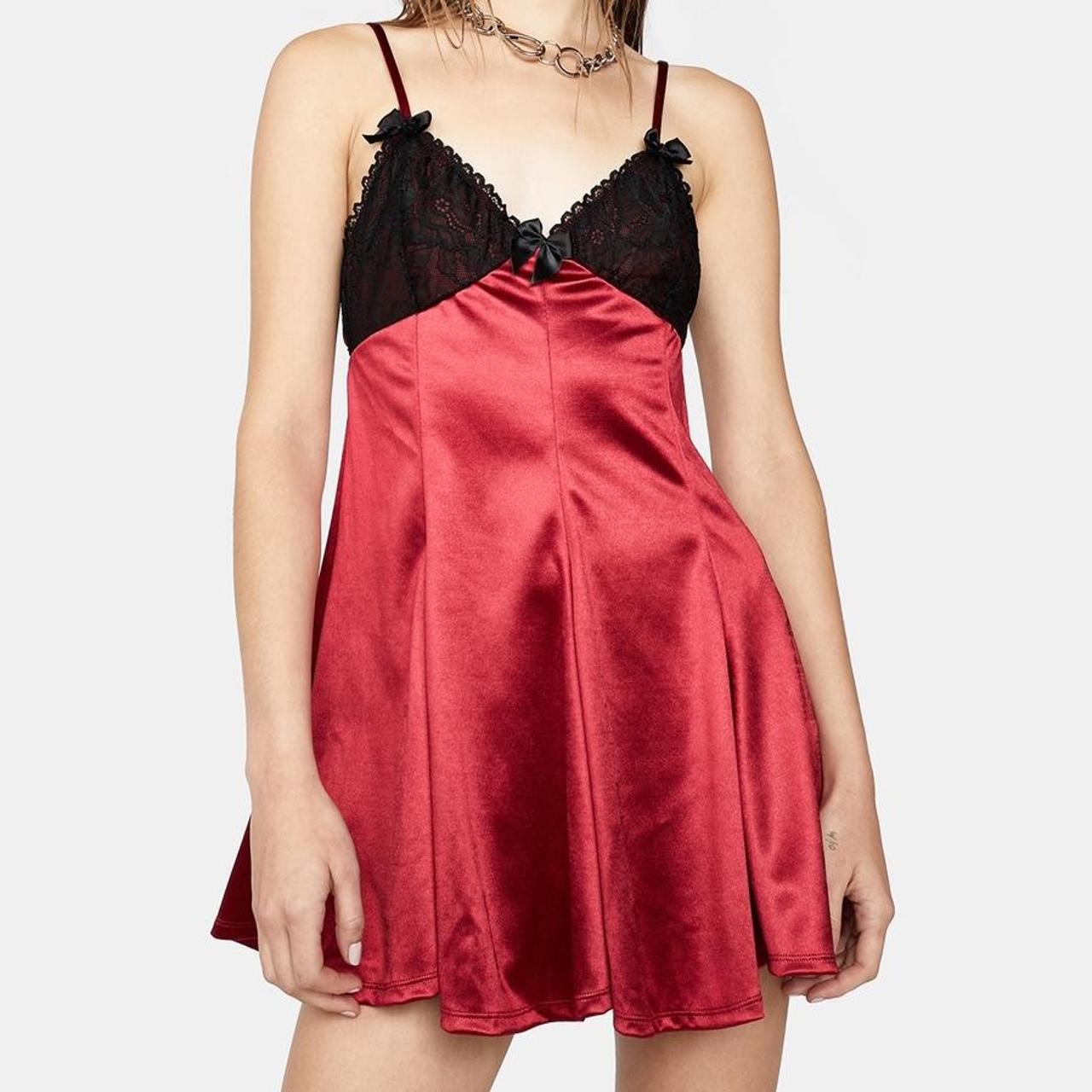 BNWT DOLLS KILL hot prom queen dreams satin mini... Depop