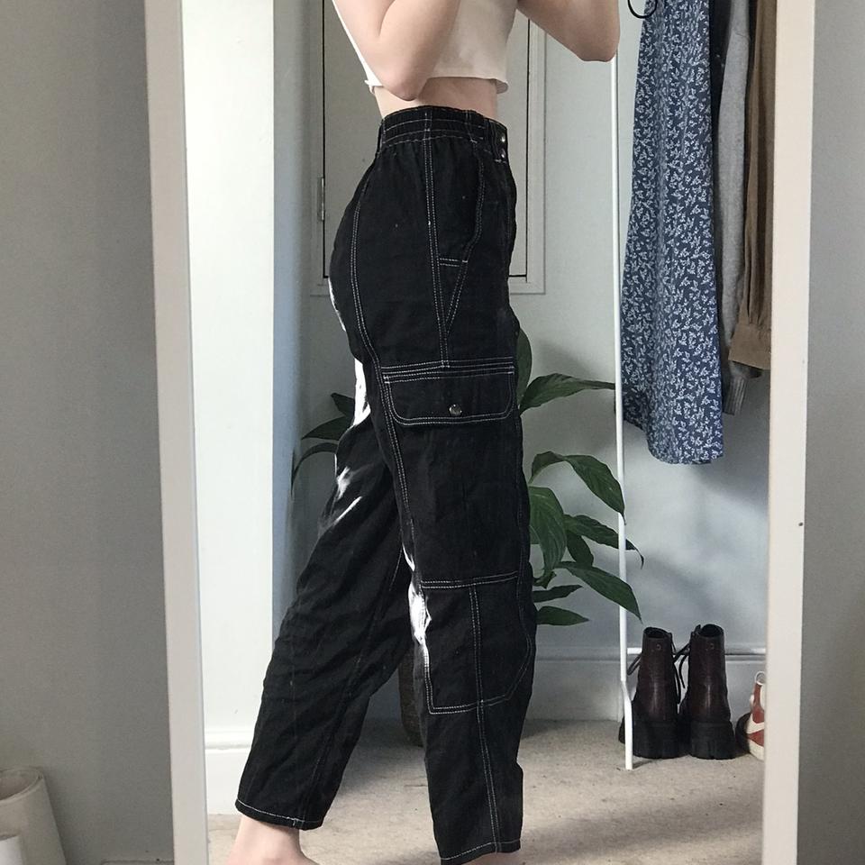 urban outfitters BDG black and white stitching cargo pants 