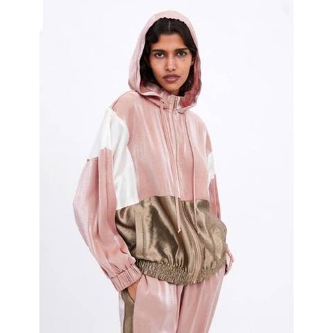 zara color block jacket