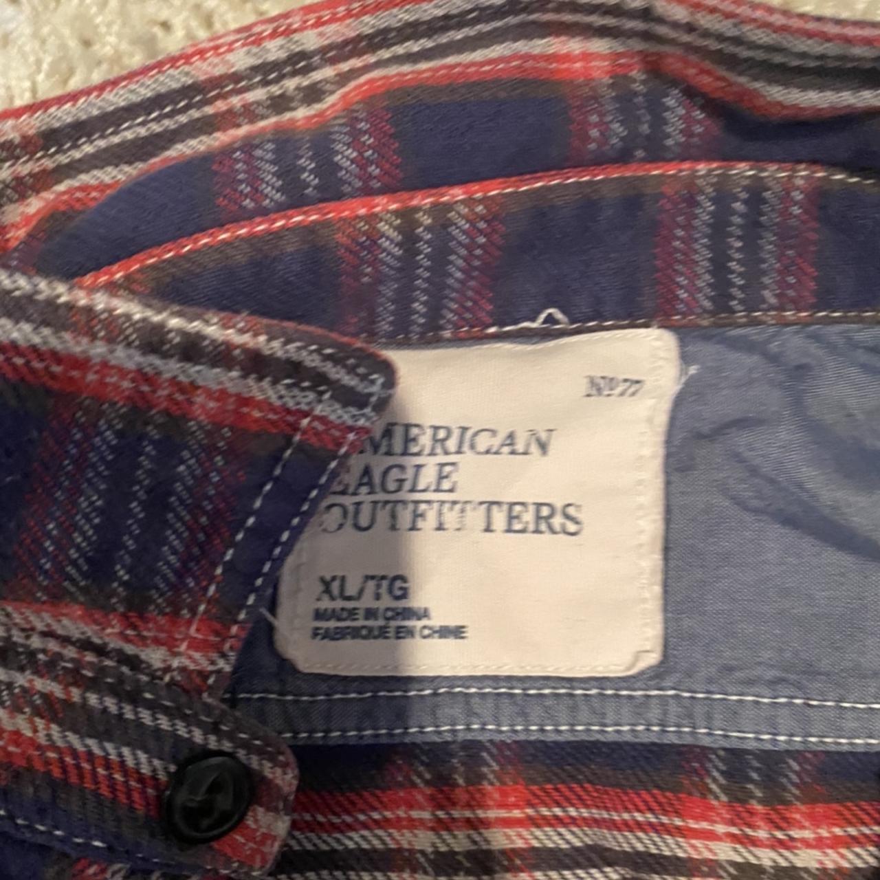 American eagle men’s flannel, it’s a size XL but... - Depop