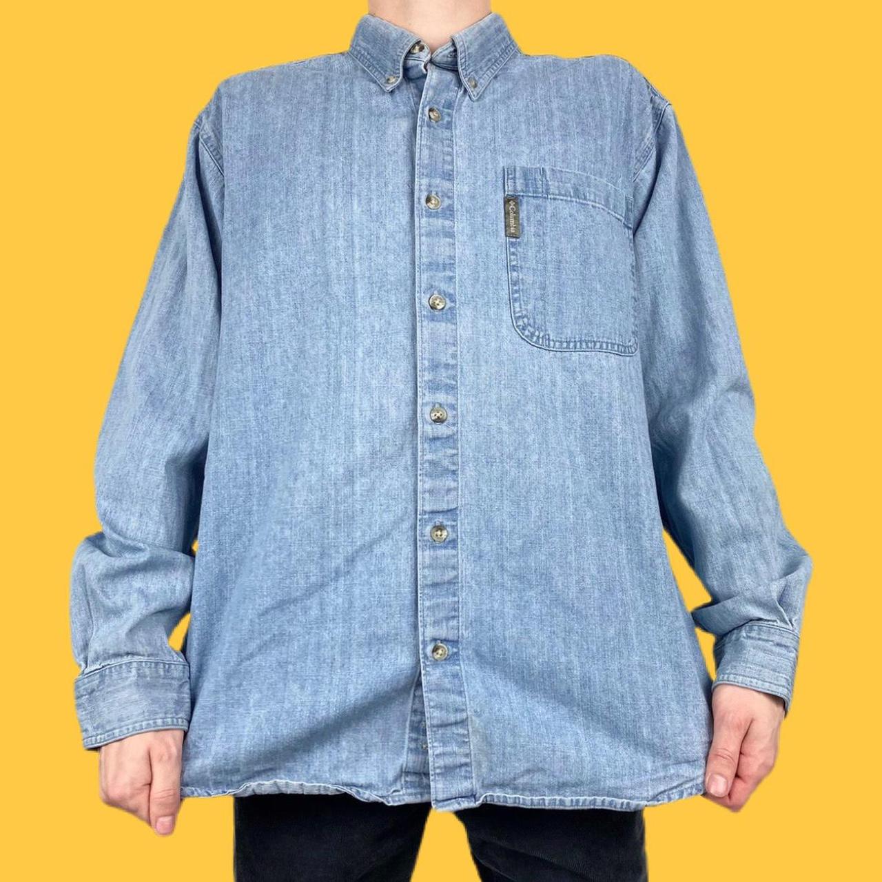 columbia denim shirt