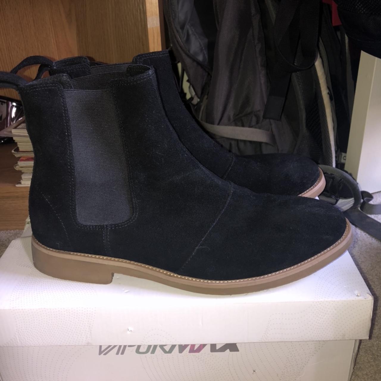 Black suede Chelsea Boots. Size 11. Great condition.... - Depop