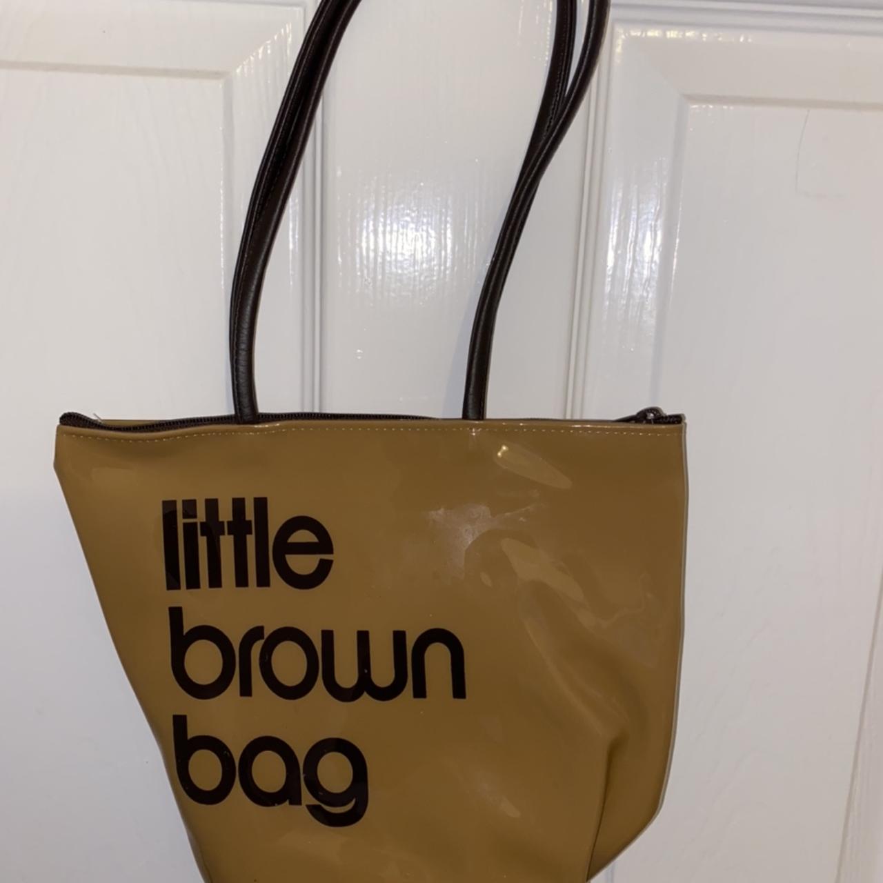 Bloomingdales Small Little Brown Tote Bag, In good