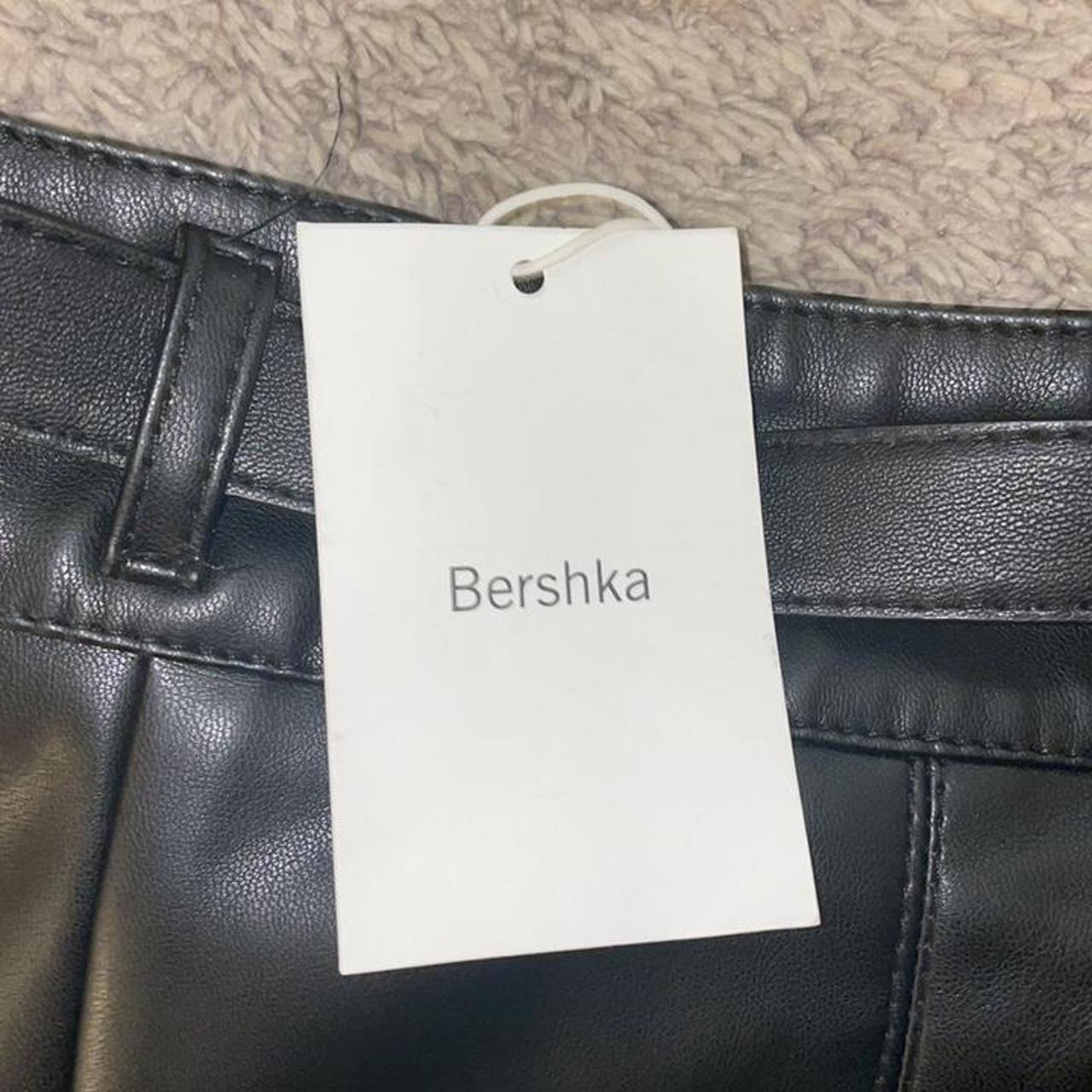 Belted, leather skirt from Bershka (never worn) tag... - Depop