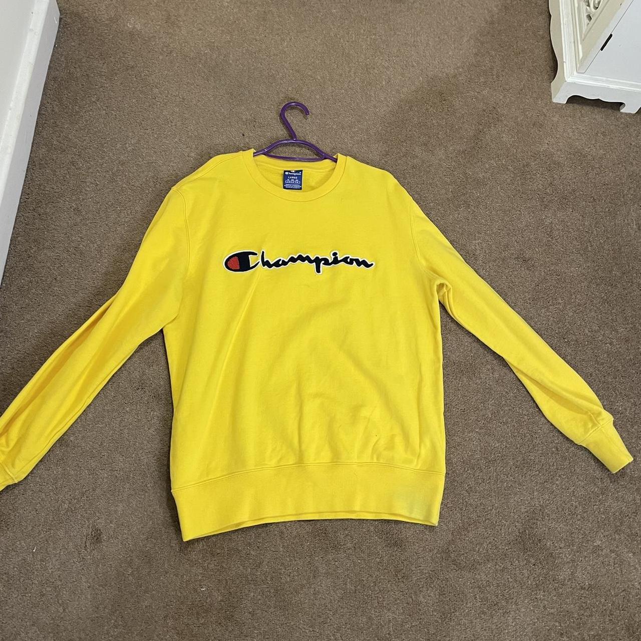 Yellow Champion sweatshirt, worn once, nice under