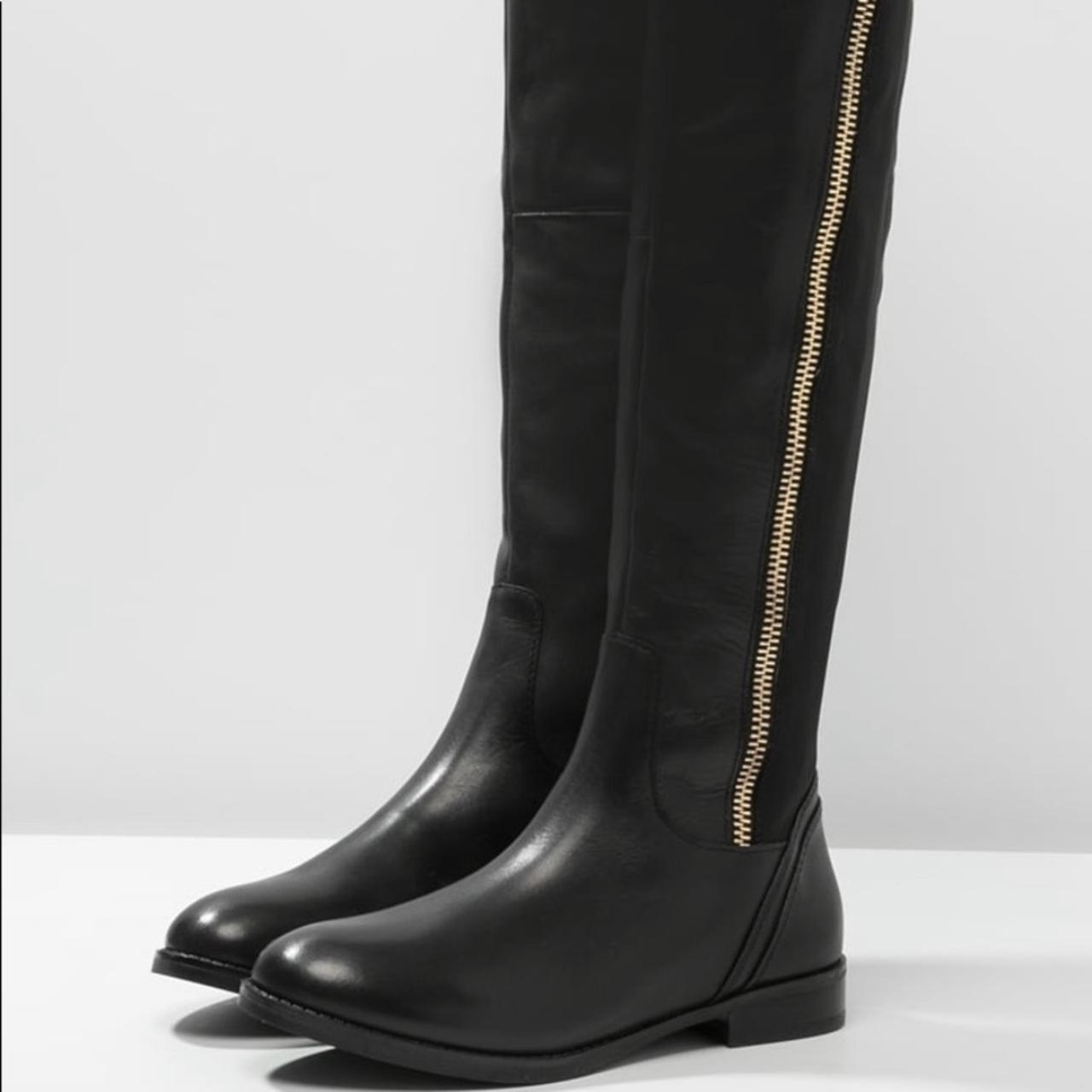 aldo black and gold boots