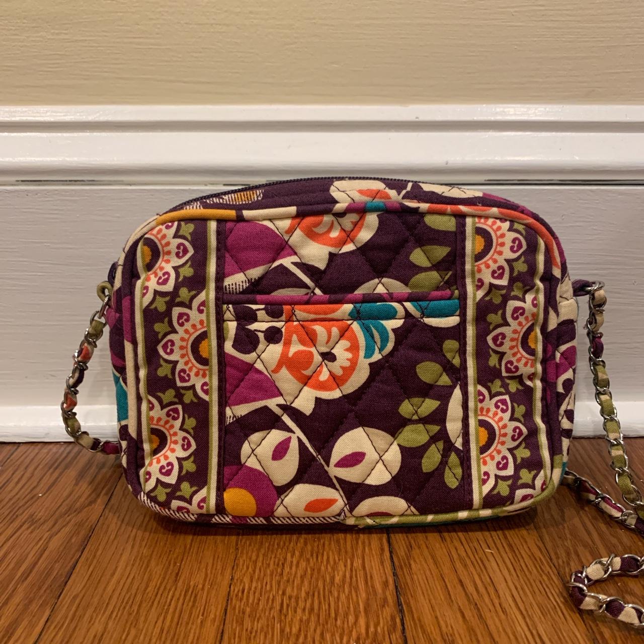 Mostly purple crossbody Vera Bradley patterned bag.... - Depop