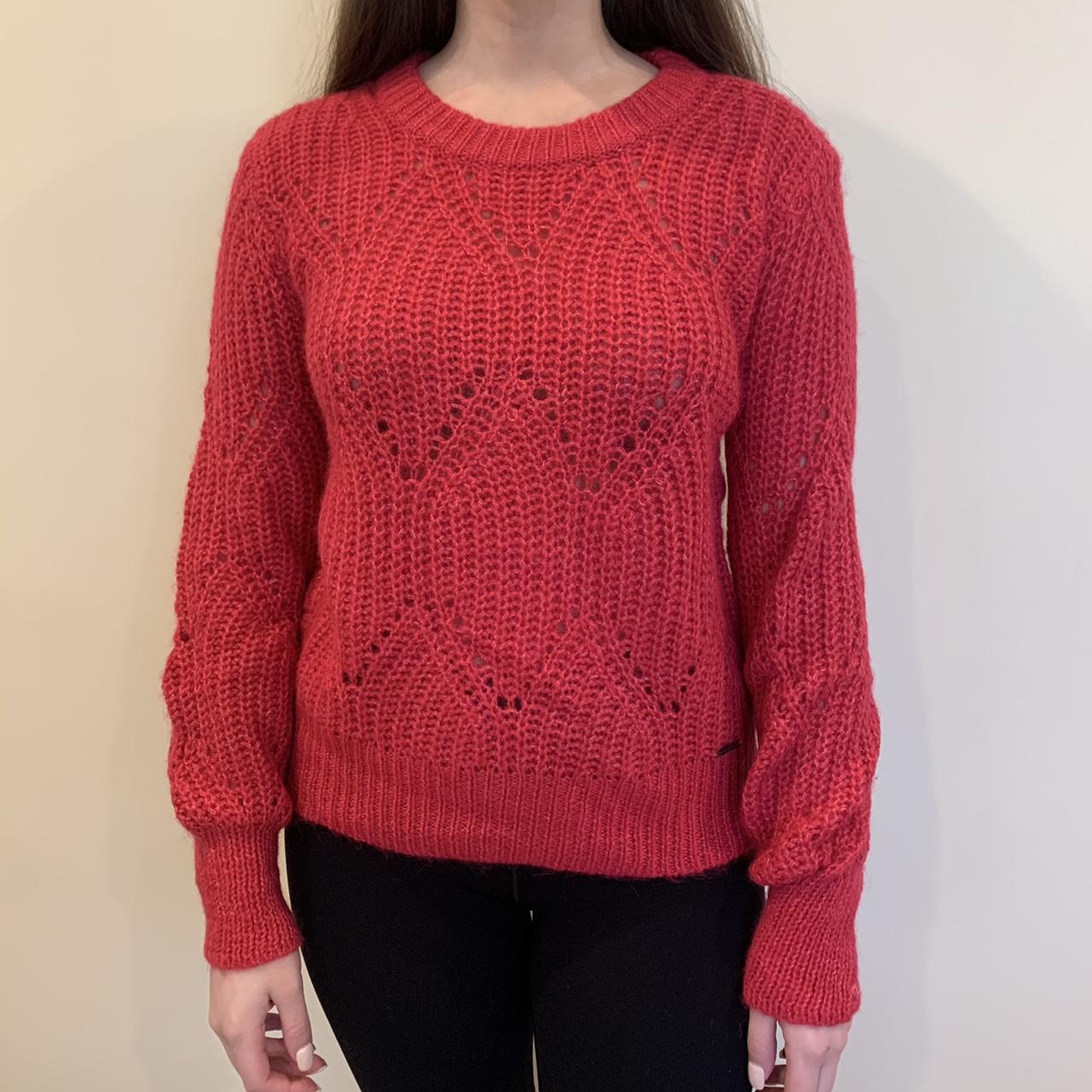 Abercrombie red sweater best sale