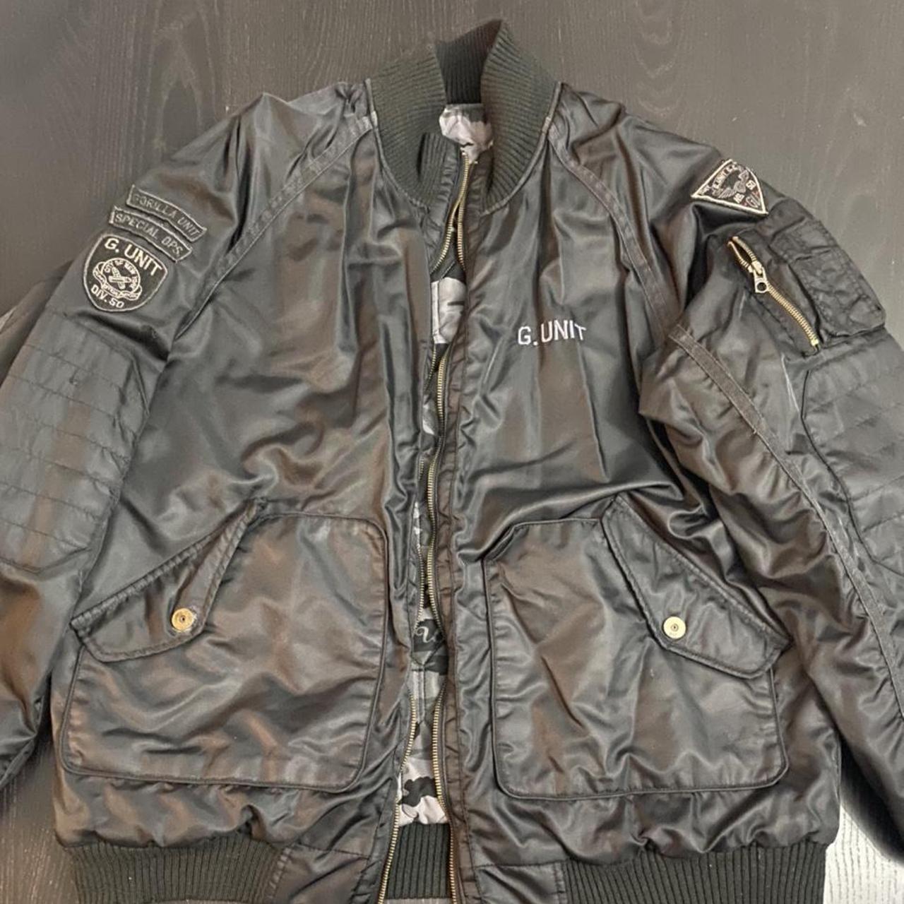 2000’s G-unit reversible jacket. Urban Camo print on... - Depop