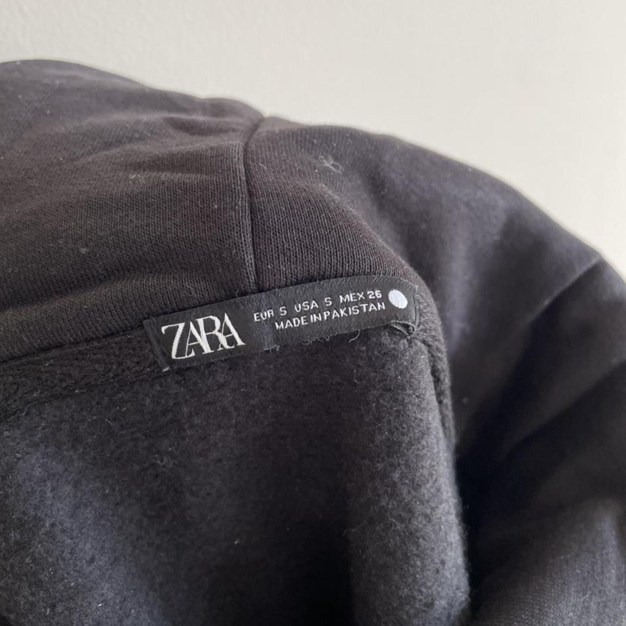 Zara oversized basic black hoodie fits sizes... Depop