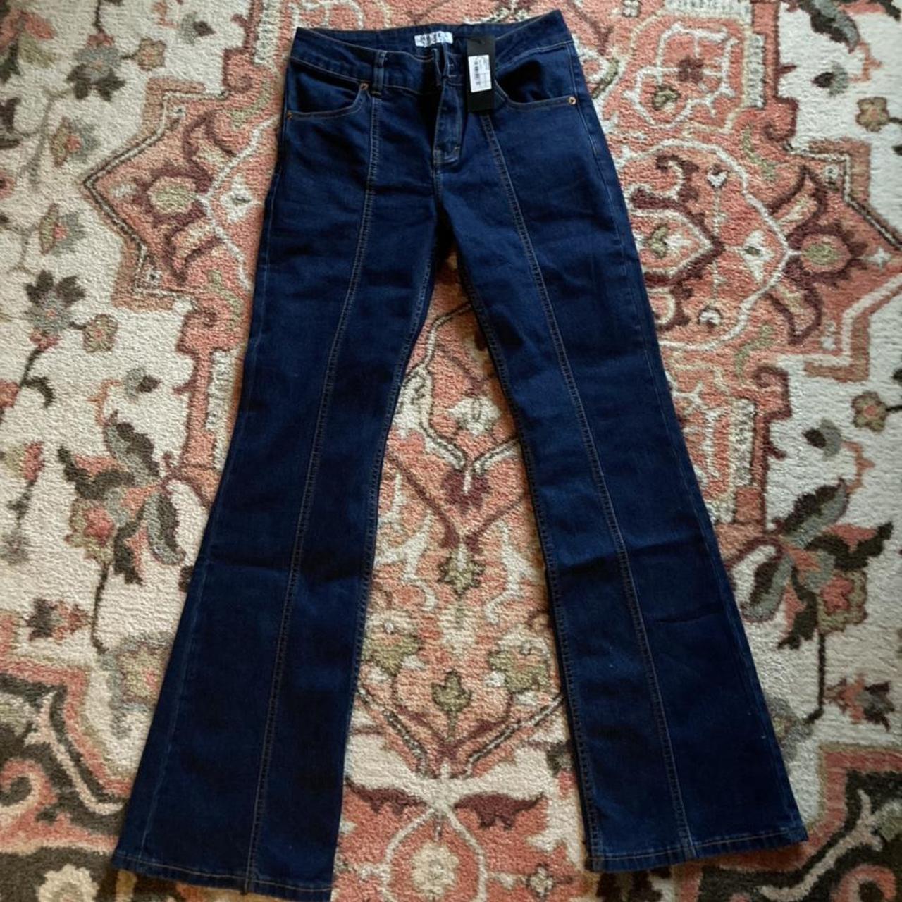 Motel Rocks low rise seam jeans in 90’s indigo.... Depop