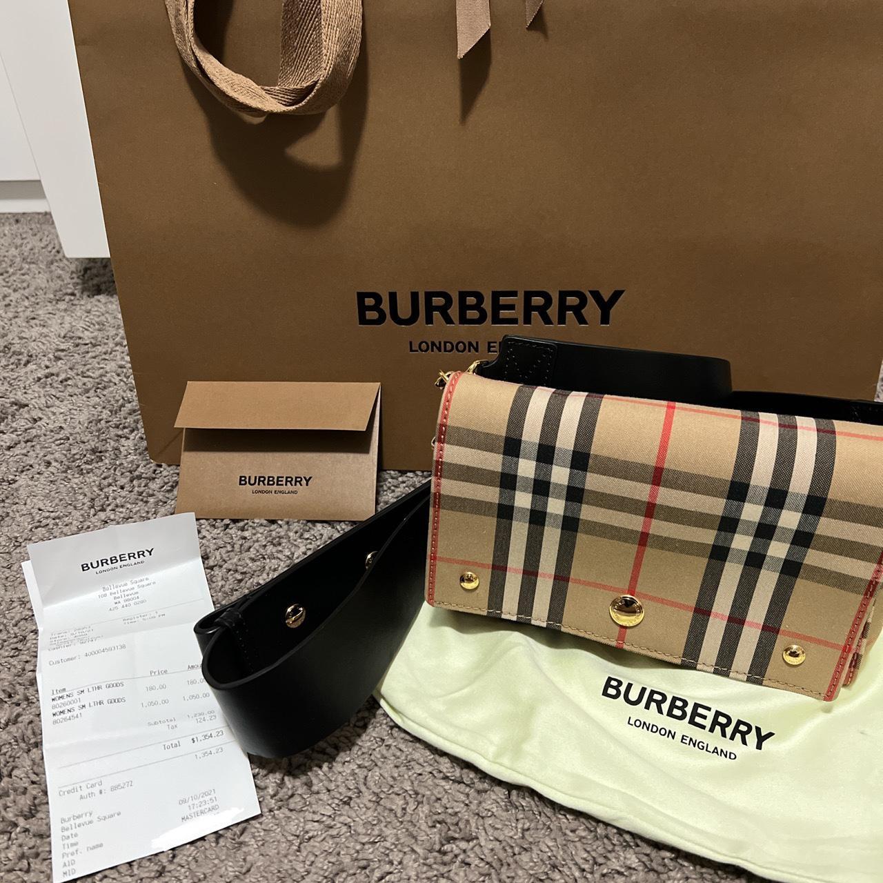 Burberry Check Small Note Crossbody Bag