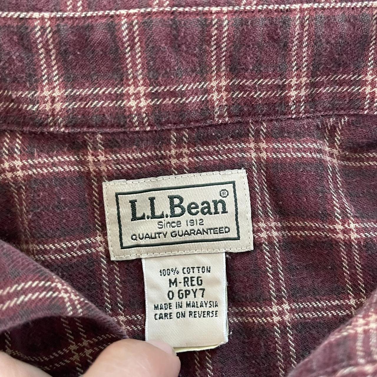 LL Bean Mens M Reg Plaid Flannel Long Sleeve Button... - Depop
