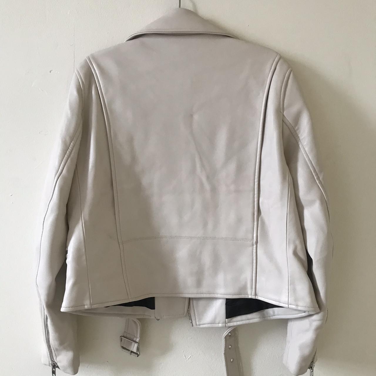 ♡Zara off white biker jacket♡ •worn a few times... Depop