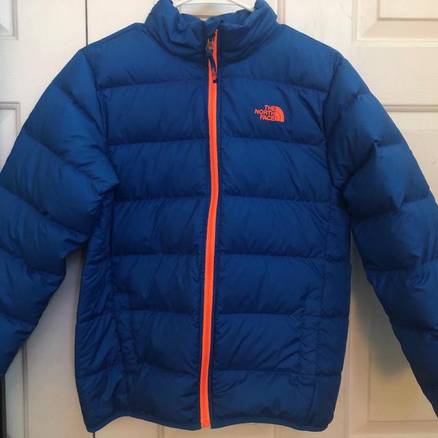 north face puffer jacket orange