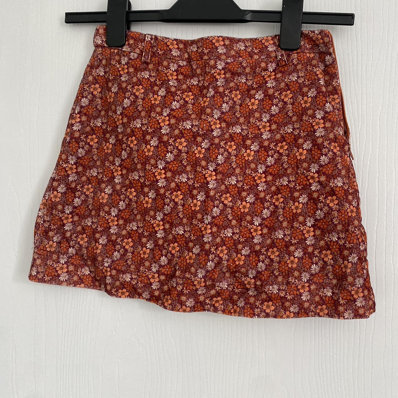 Orange and Red Skirt | Depop