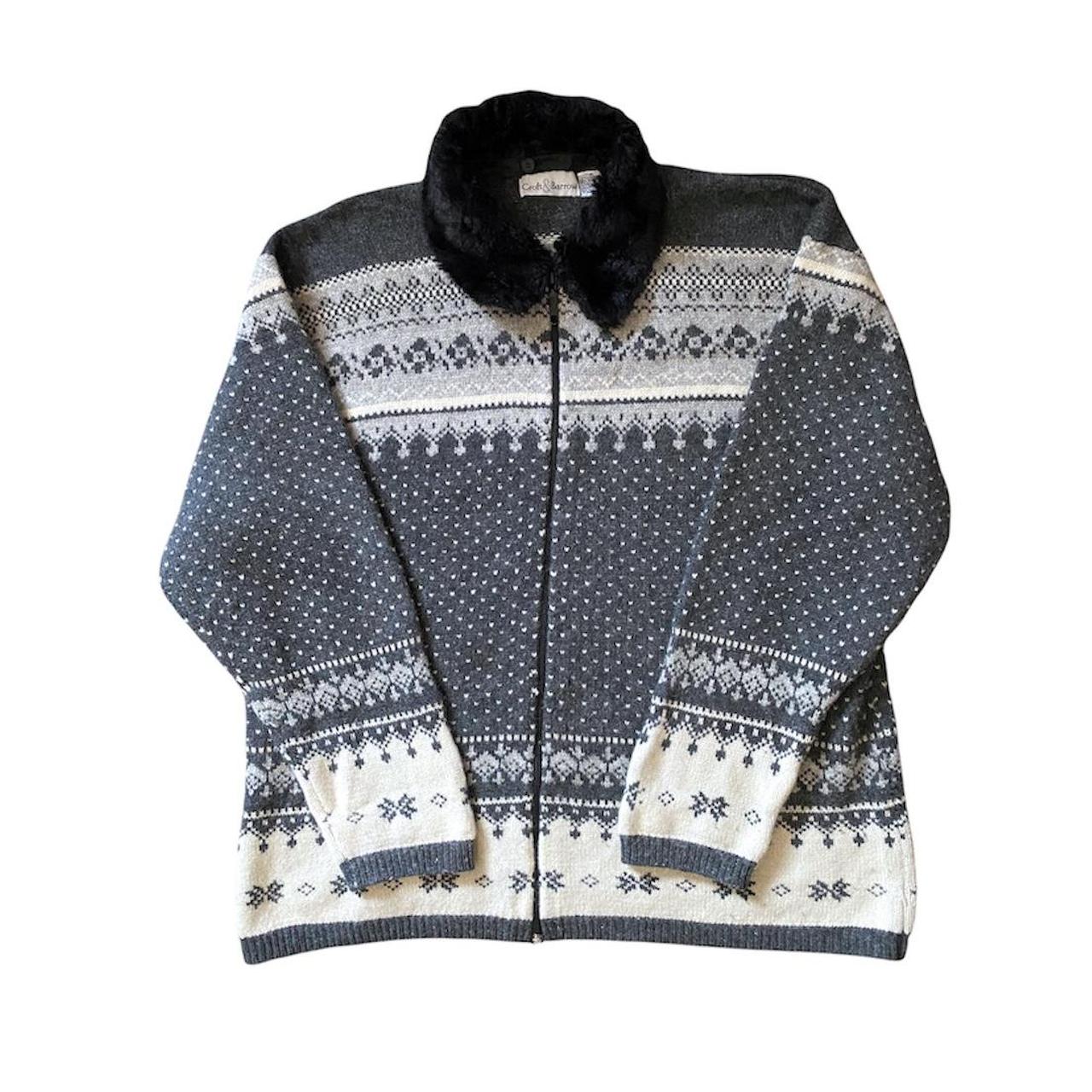 Vintage Fair Isle knit Sweater Jumper... - Depop