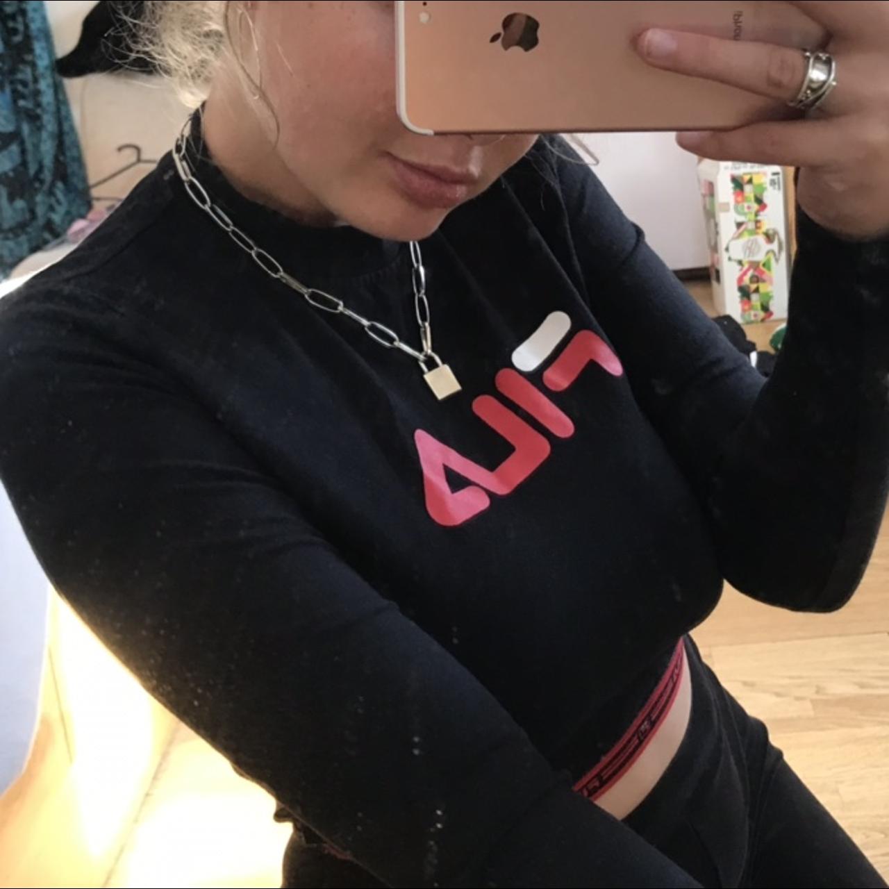 Fila cropped long sleeve best sale