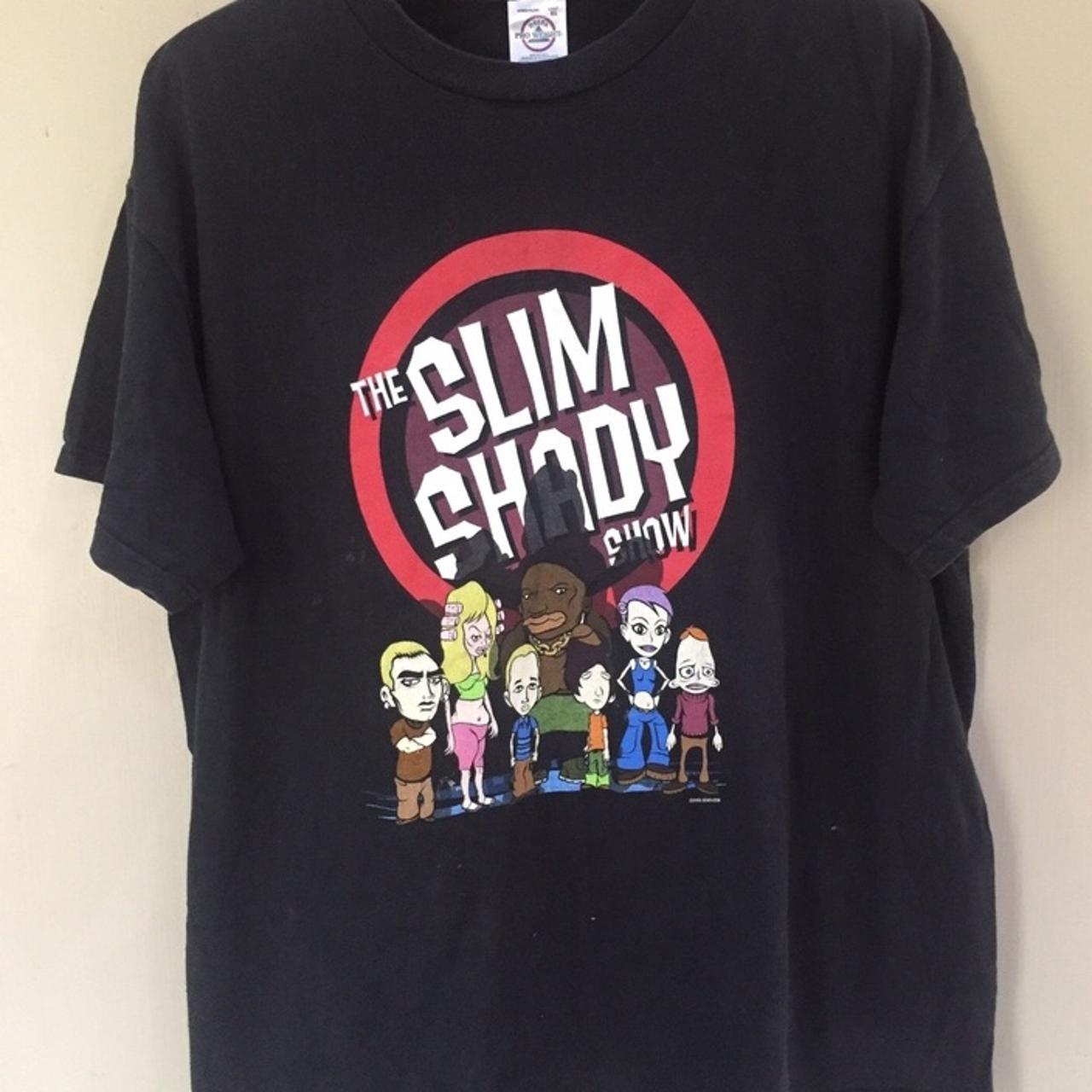 Vintage 2000 Eminem The Slim Shady Show T Shirt XL - Depop