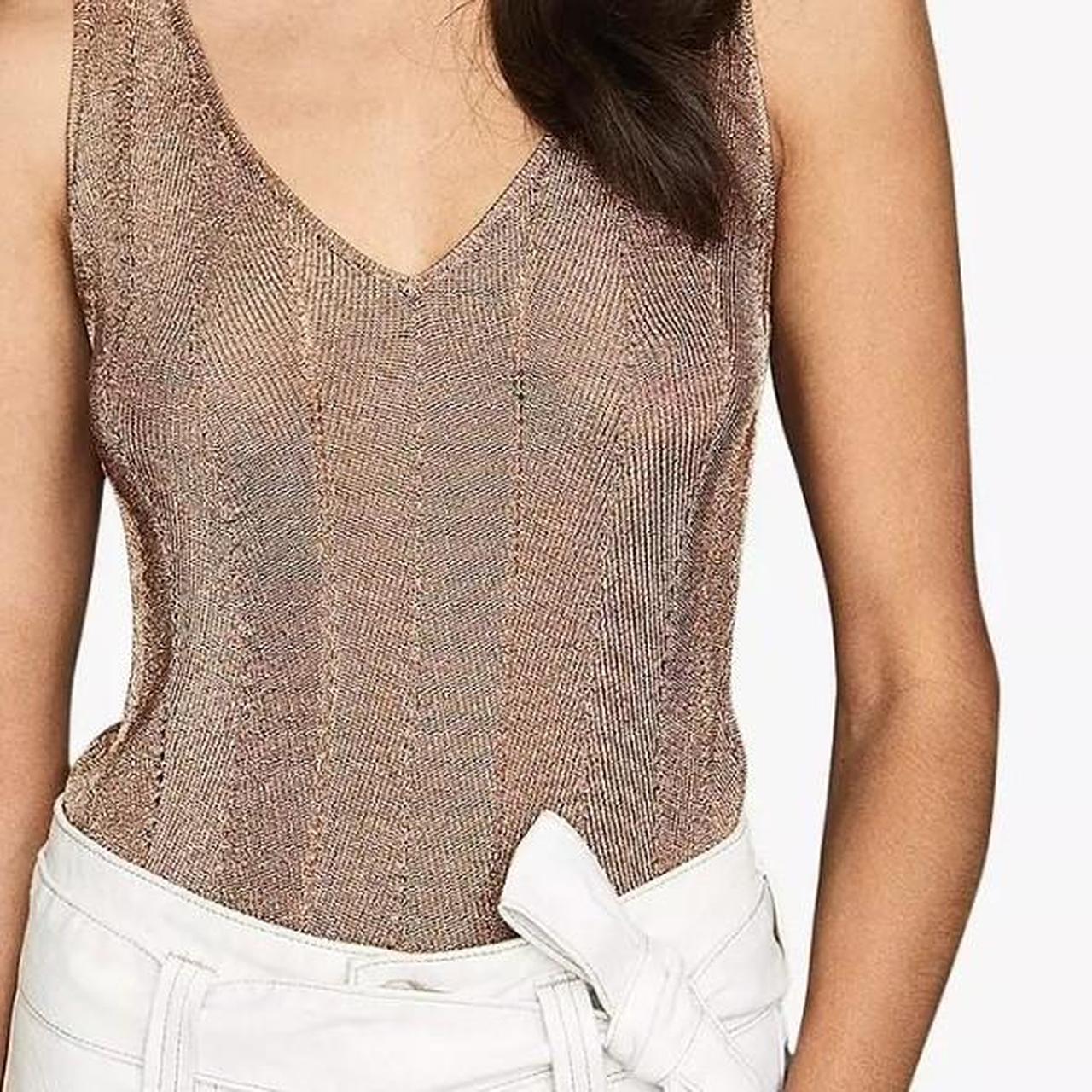 Rose gold vest outlet top