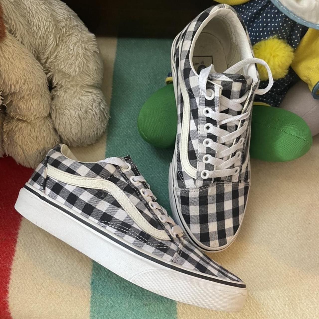 Gingham old skool best sale