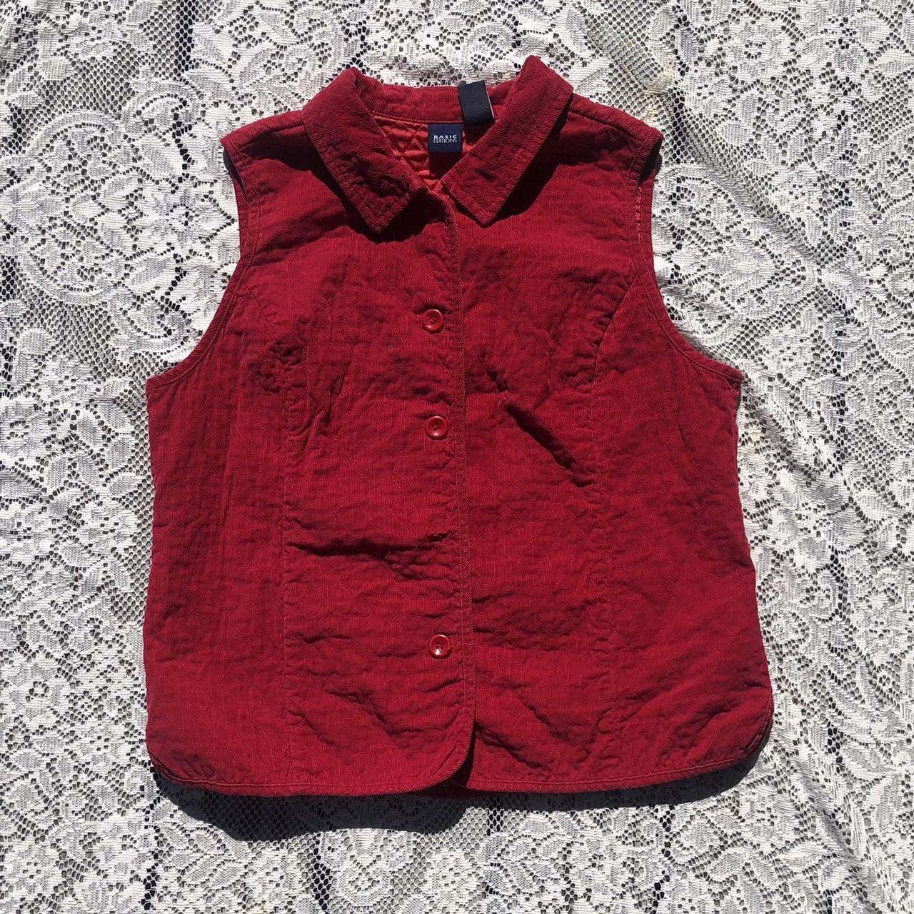Basic Editions Women's Red Gilet