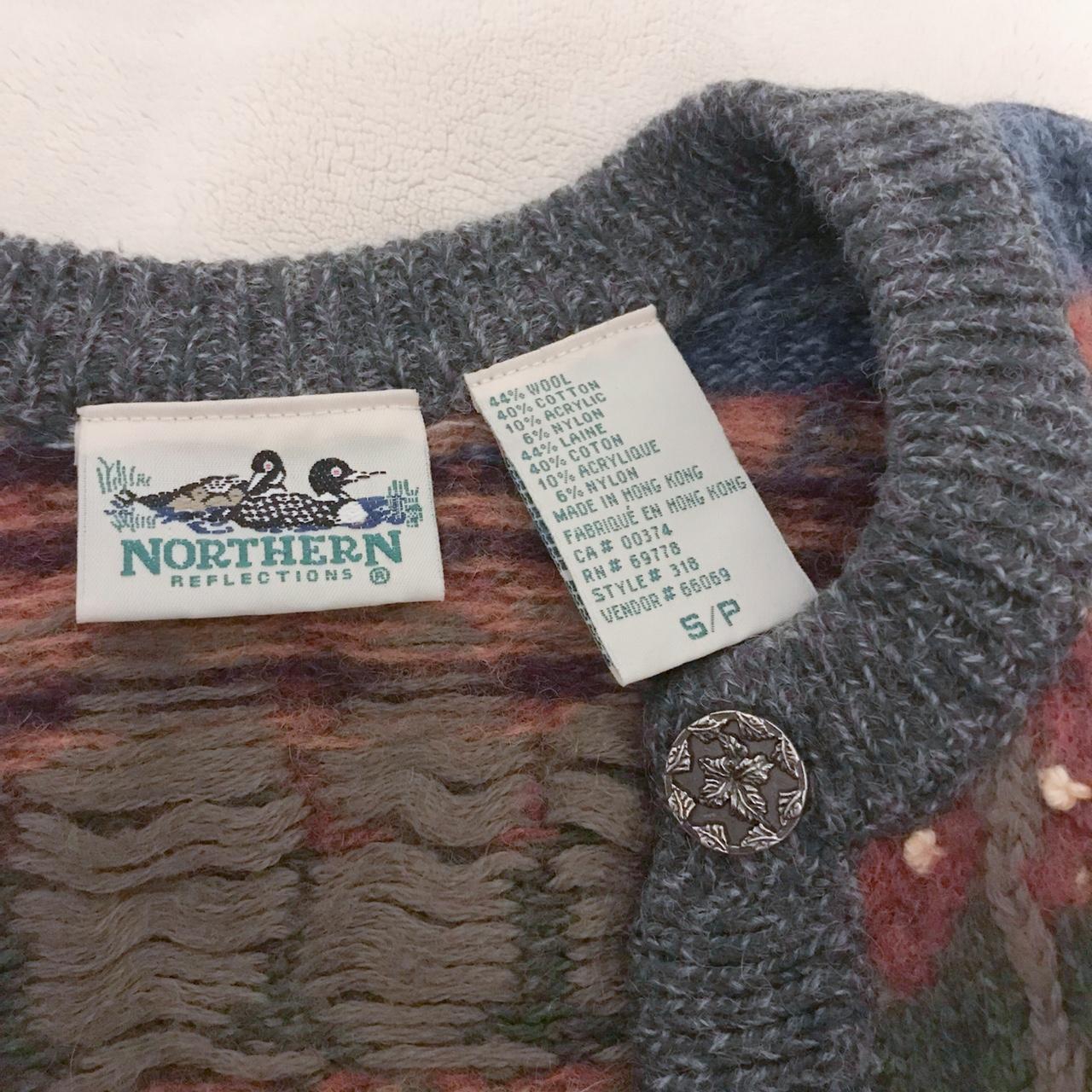 Unique vintage Northern Reflections wool cardigan /... - Depop