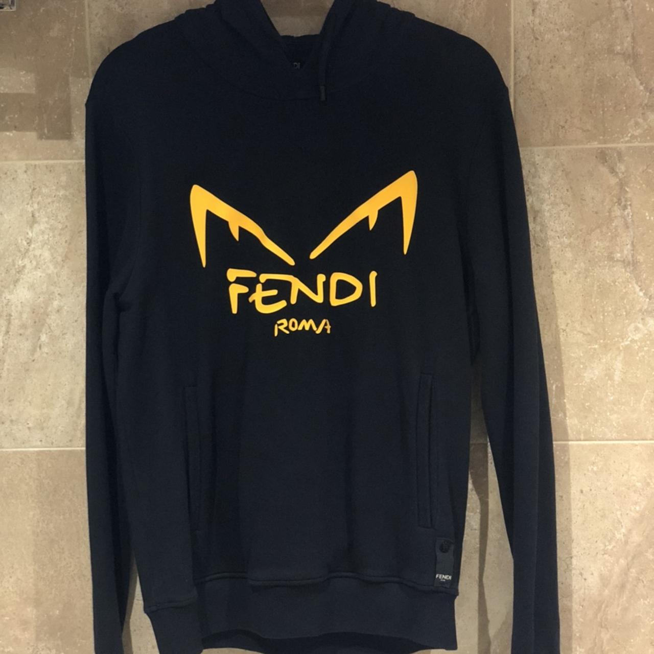 Hoodie Fendi Shirt Yellow Eyes Fendi Monster Black Hoodie