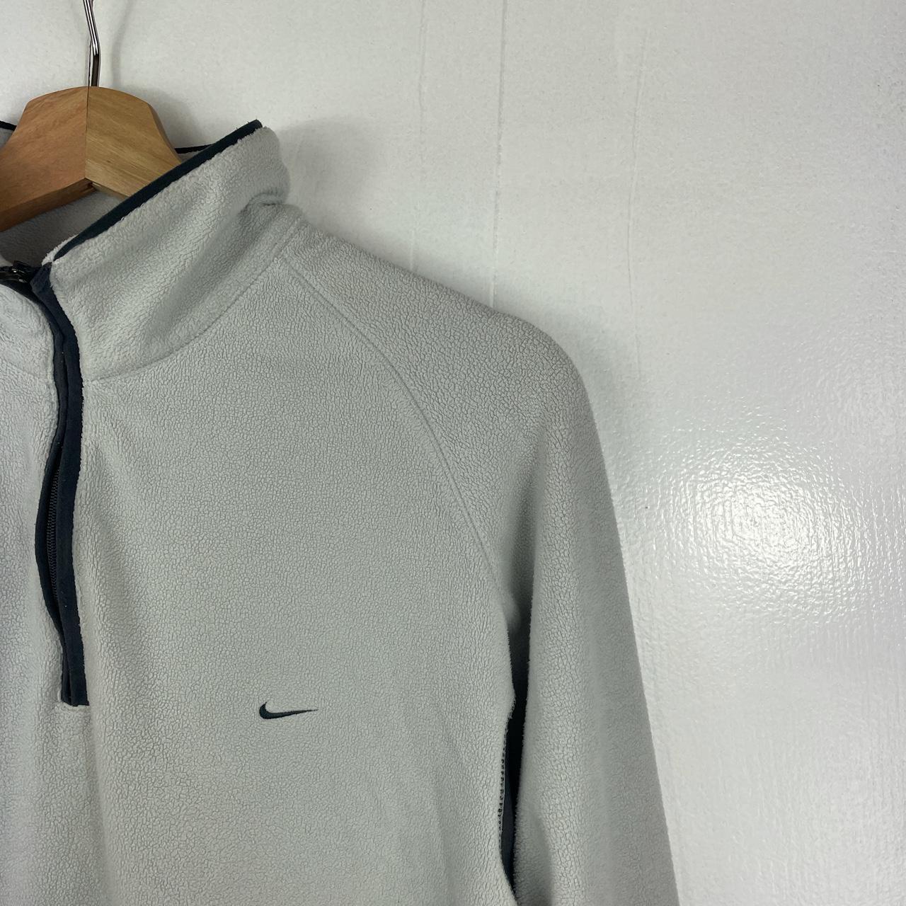 Nike vintage quarter zip fleece in light grey/blue,... - Depop