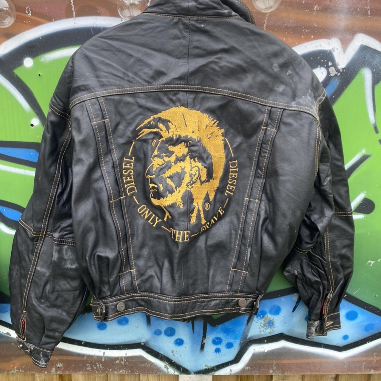 Vintage 1990 diesel leather jacket! Size small but | Depop