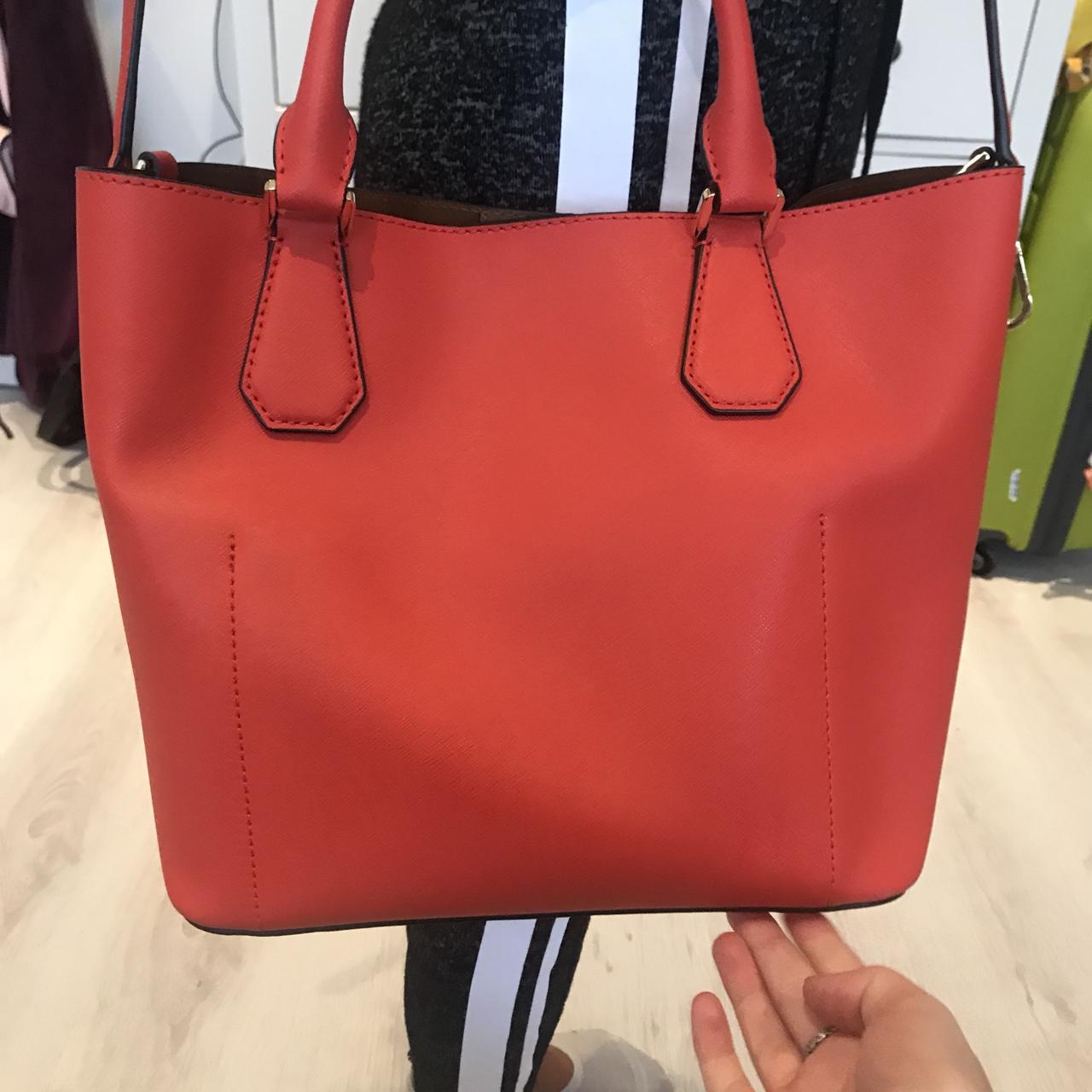 small red and white michael kors bag. undure if made - Depop