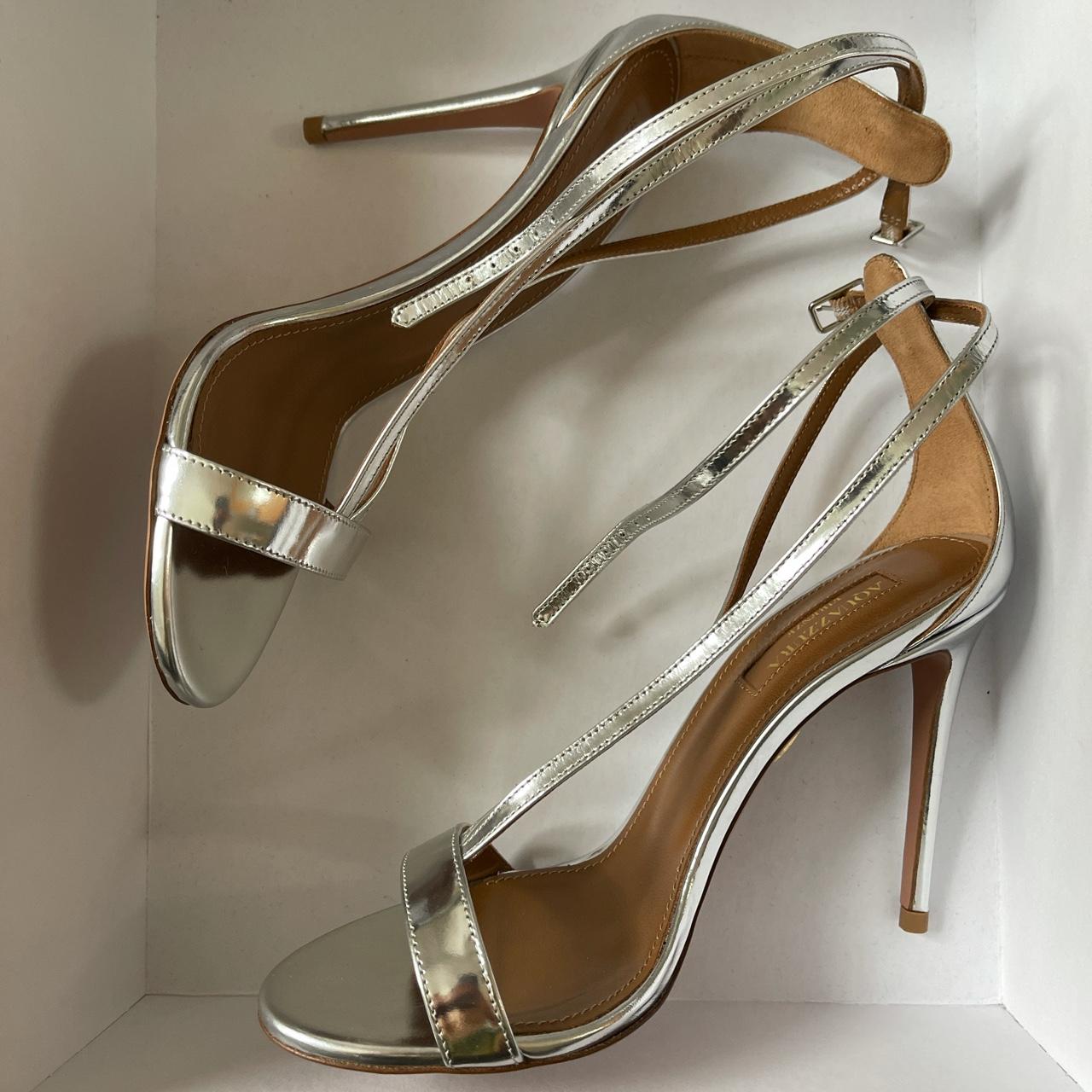 aquazzura silver platform