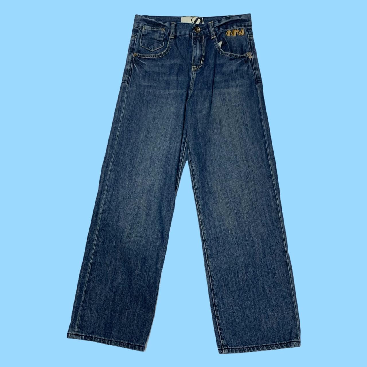 Kids Animal straight/wide leg jeans. COLOUR: blue... - Depop