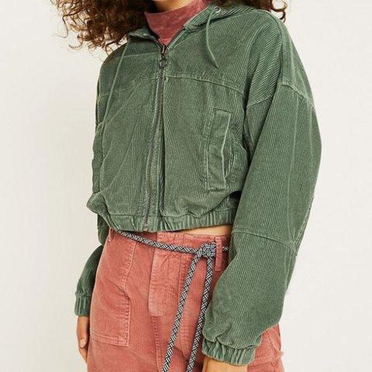 Uo corduroy hooded cropped on sale jacket