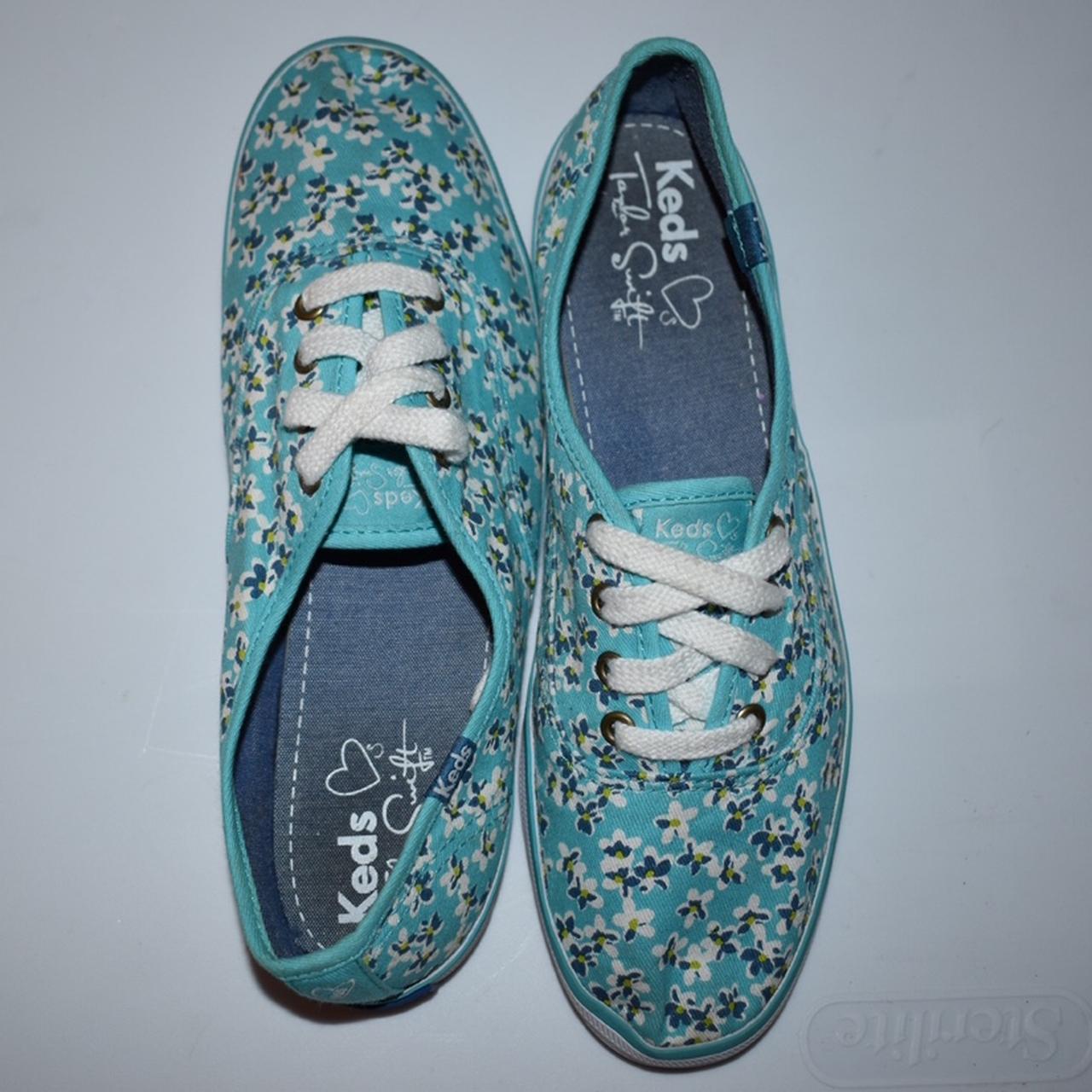 Taylor Swift Turquoise Floral Keds Shoes These were... - Depop