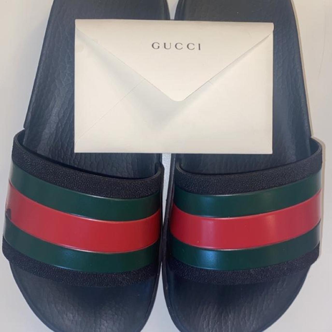 Gucci Slides Mens size 5= 39 IT Also fits a woman’s... Depop