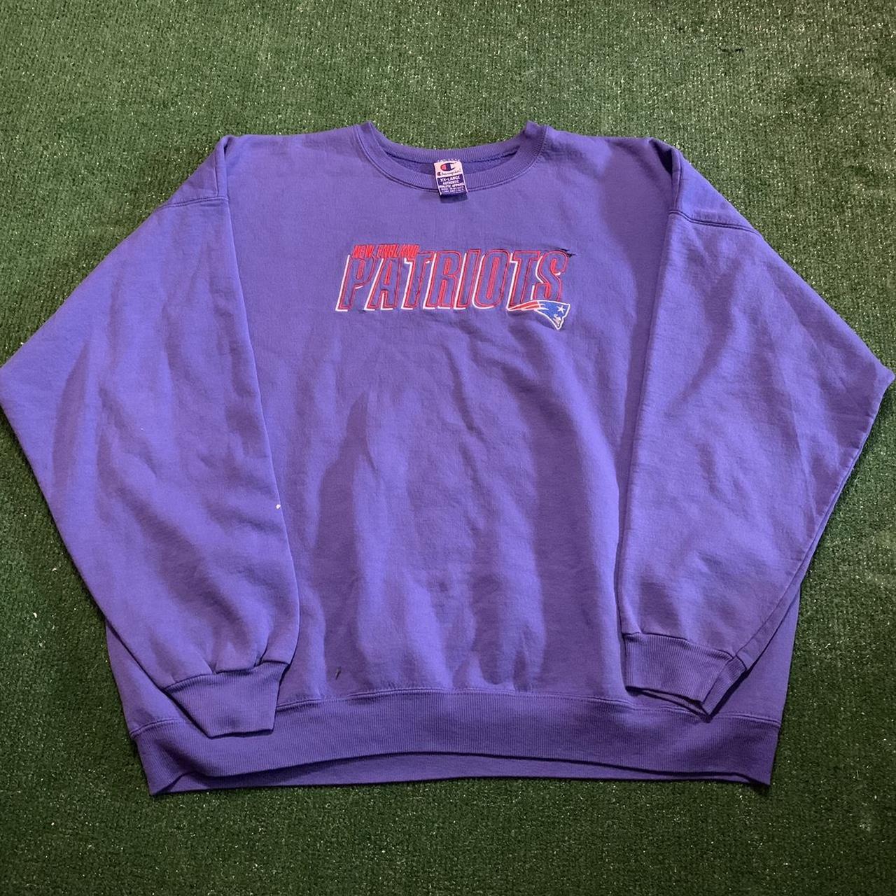 Vintage Patriots 90s Champion Crewneck... - Depop