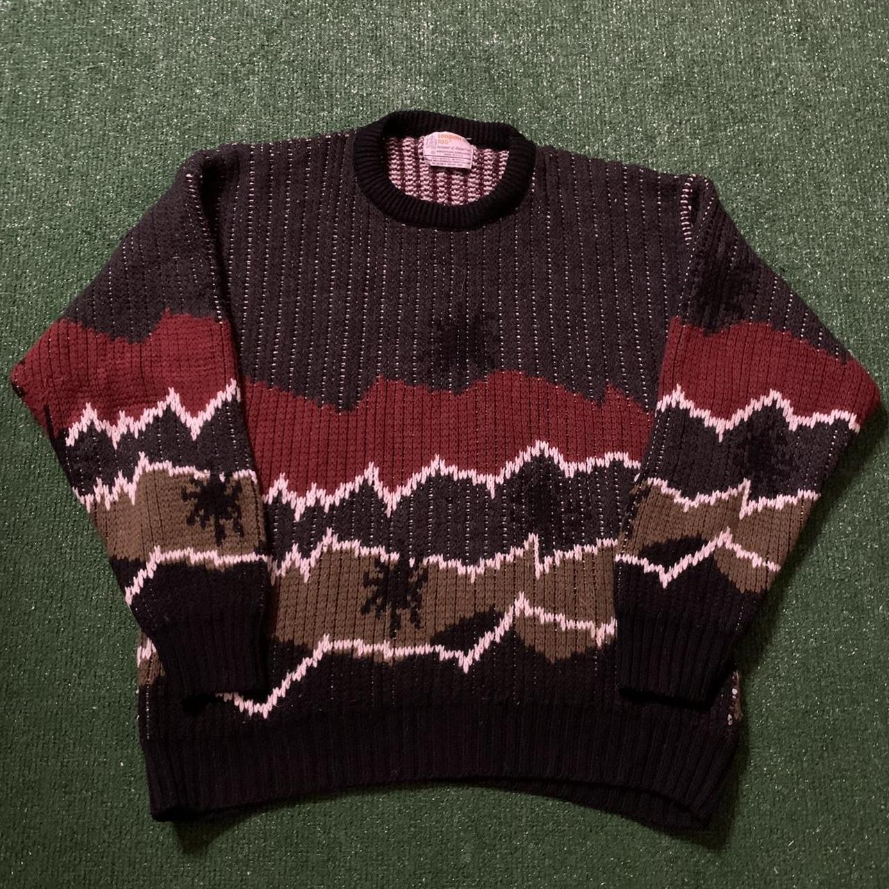 Vintage London Fog Patterned Sweater Size... Depop