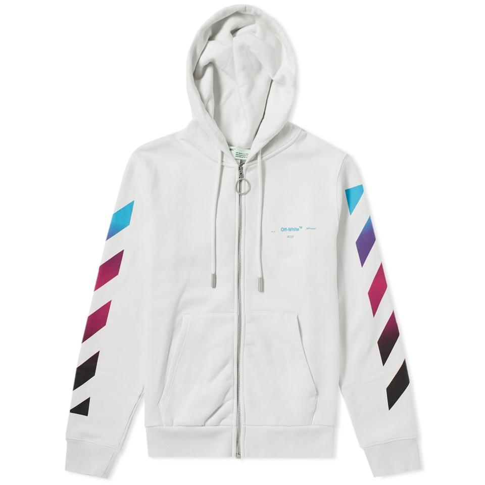 Diag gradient cheap zip hoodie