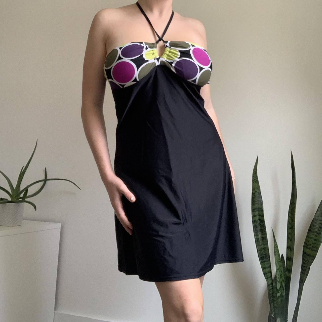 🏖Vintage y2k Retro Polkadot Halter Swim Cover Up... Depop