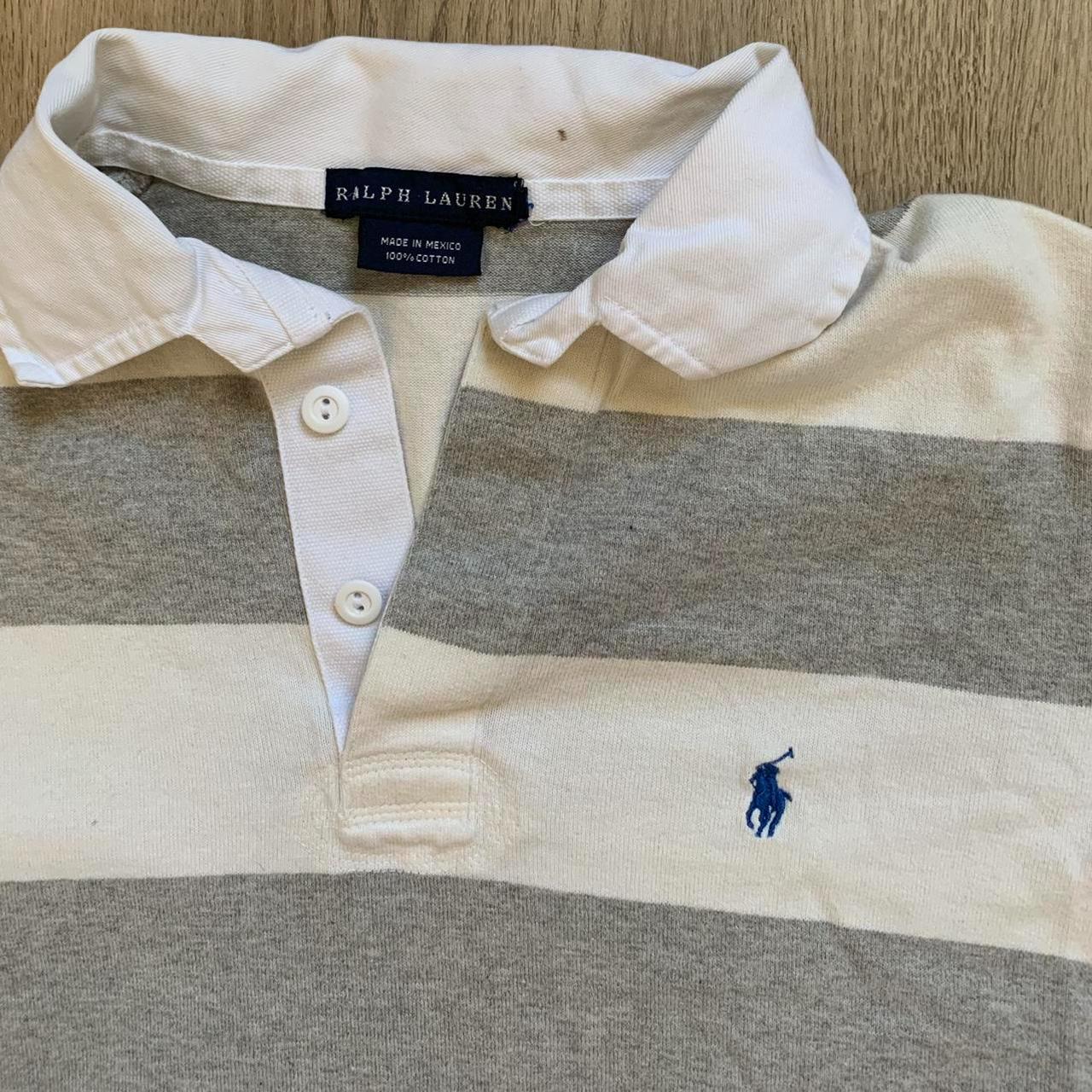 Polo Ralph Lauren Men's Grey and White Polo-shirts | Depop