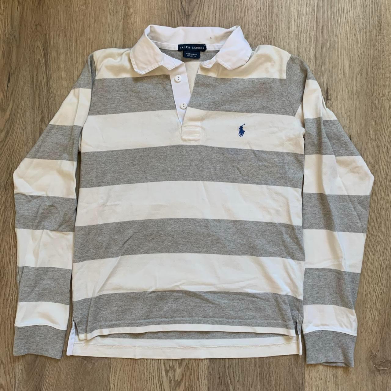 Polo Ralph Lauren Men's Grey and White Polo-shirts | Depop