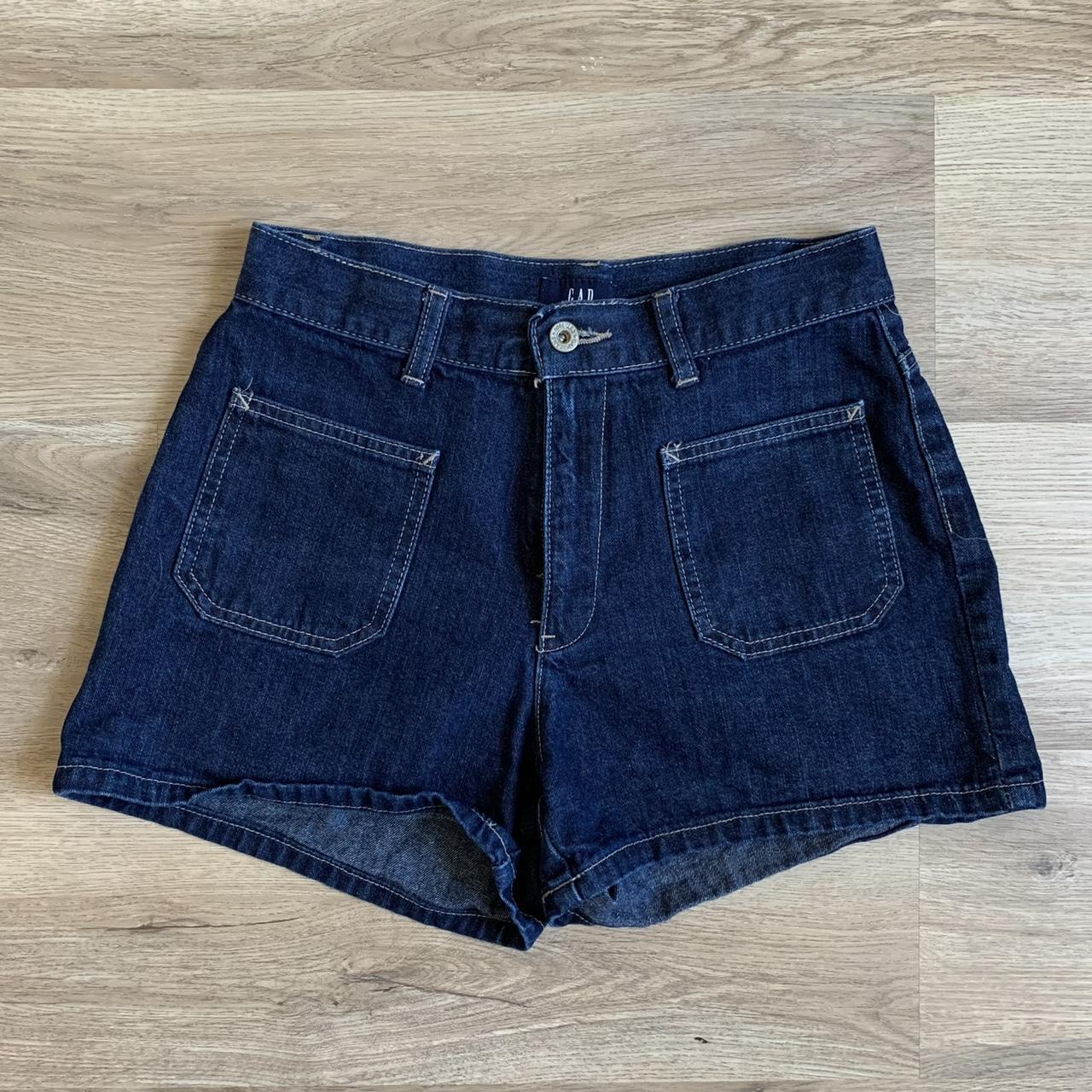 Gap Women's Blue and Navy Shorts | Depop