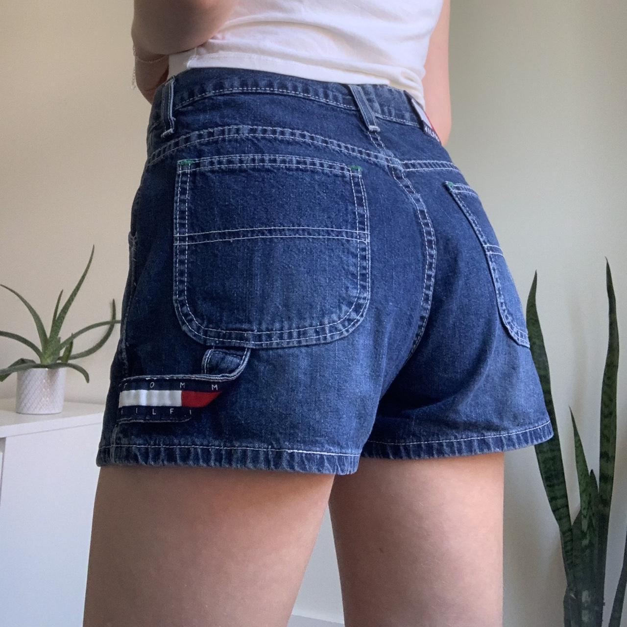 Tommy Hilfiger Women's Blue and Navy Shorts | Depop