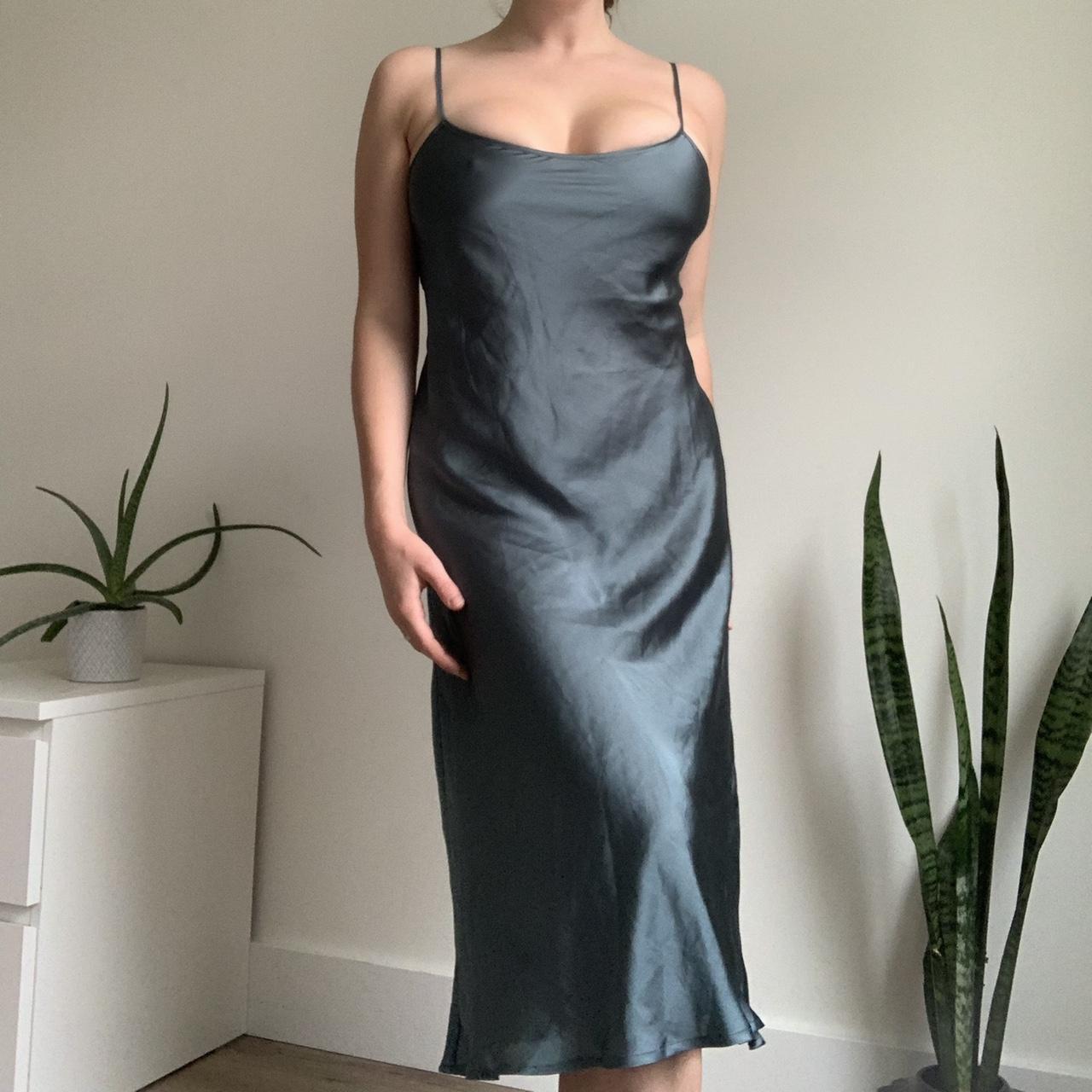 Women's Blue and Grey Dress | Depop