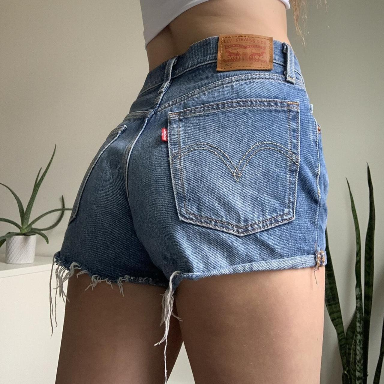 Levi's Women's Blue and White Shorts